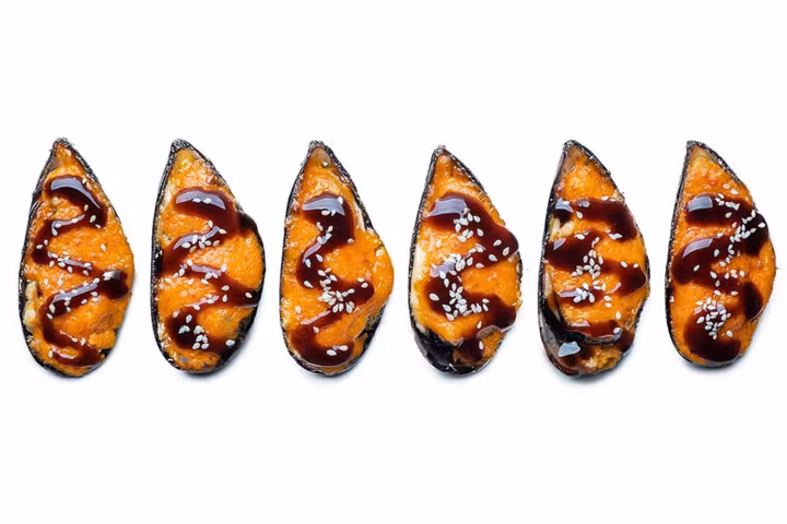 Запечённые мидии